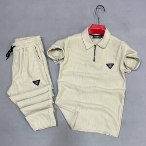 Prada - Beige Ribbed Outfit Set